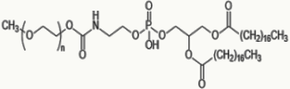 MPEGylated Phospholipids MPEG-2000-DSPE or α-[6-Hydroxy-6-oxido-1,12-dioxo-9-[(1-oxooctadecyl)oxy]-5,7,11-trioxa-2-aza-6-phosphanonacos-1-yl]-ω-methoxy-Poly(oxy-1,2-ethanediyl)